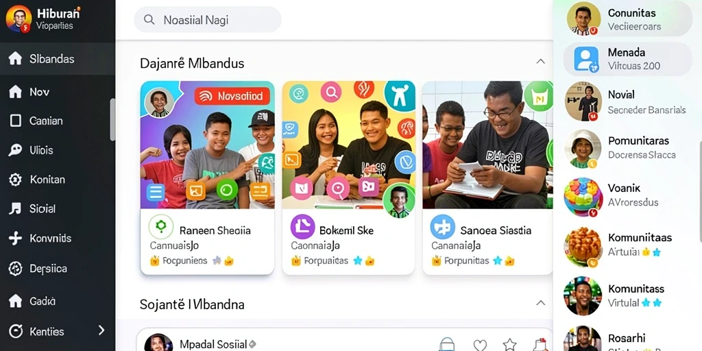 Fitur interaksi sosial yang membuat permainan lebih hidup.