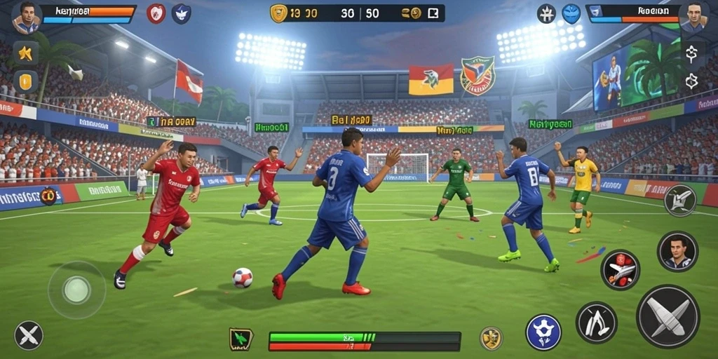 Scene aksi seru di dalam game.