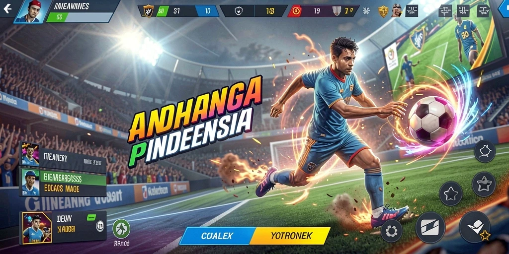 Pemandangan level permainan yang menakjubkan dan menantang.